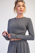 Cotton Lycra Crossover Long Sleeve Set