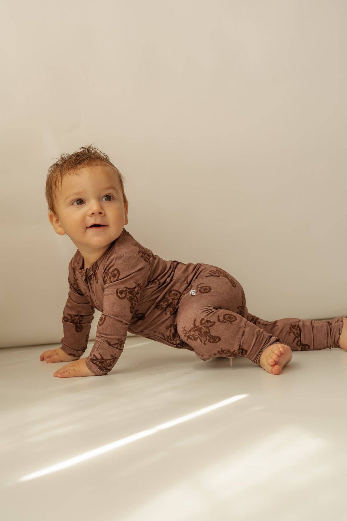 Dirt bike | Bamboo Zip Romper