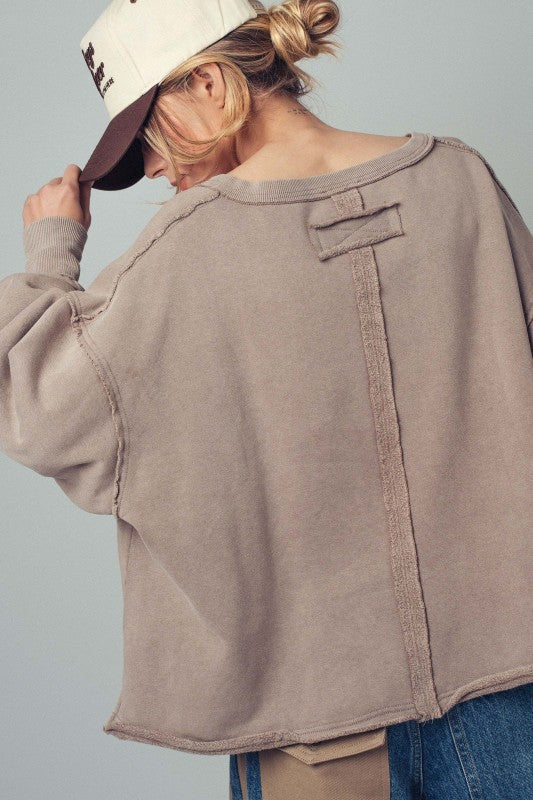 Perfect Oversized Pullover Sweatshirt Top