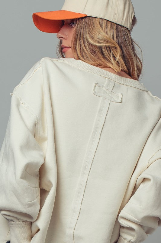 Perfect Oversized Pullover Sweatshirt Top