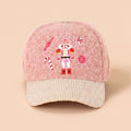 Christmas Embroidered Sherpa Baseball Cap