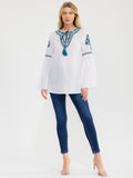 V-Neck Bell Sleeve Tunic