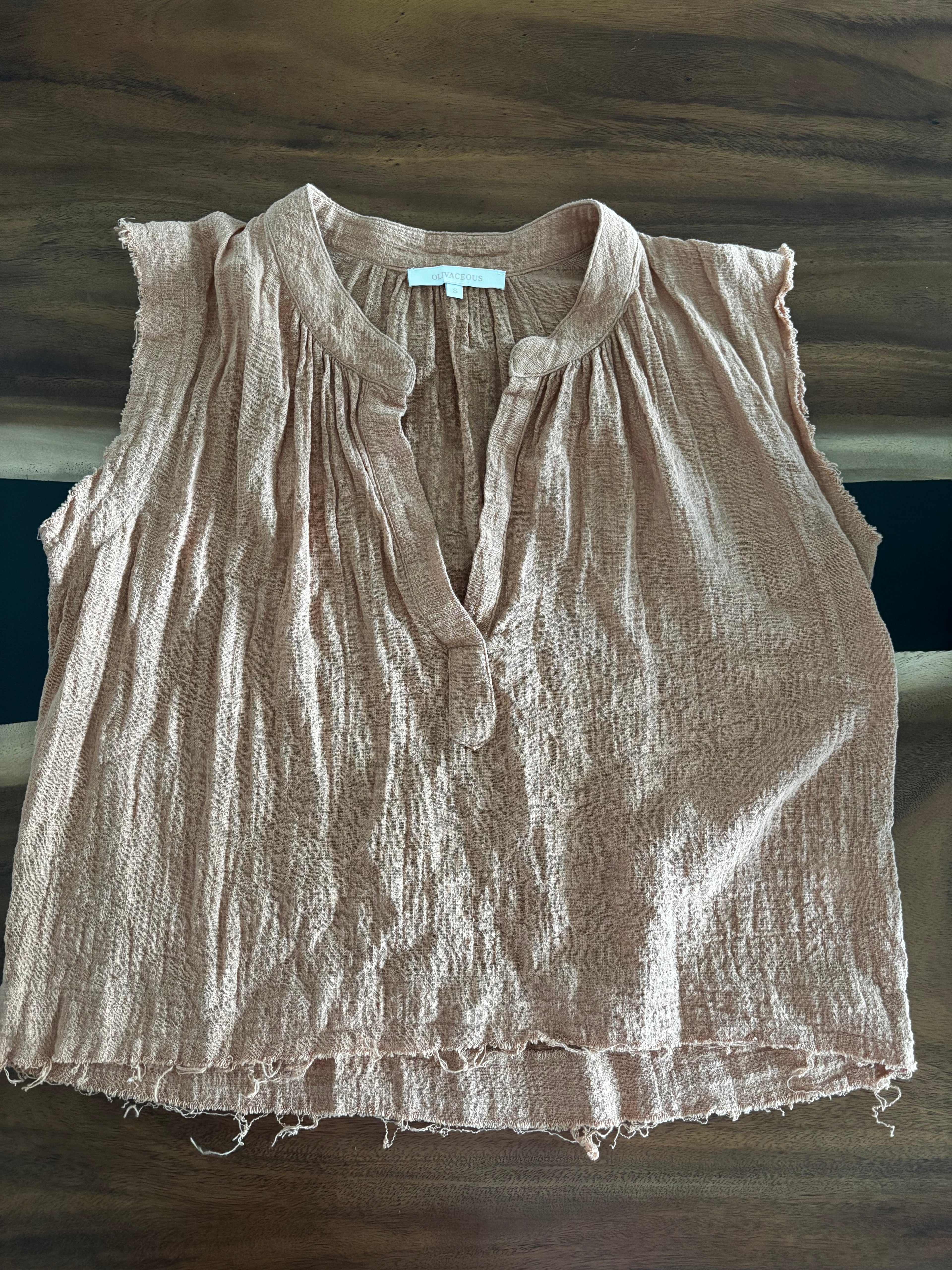 Olivaceous Sleeveless Top