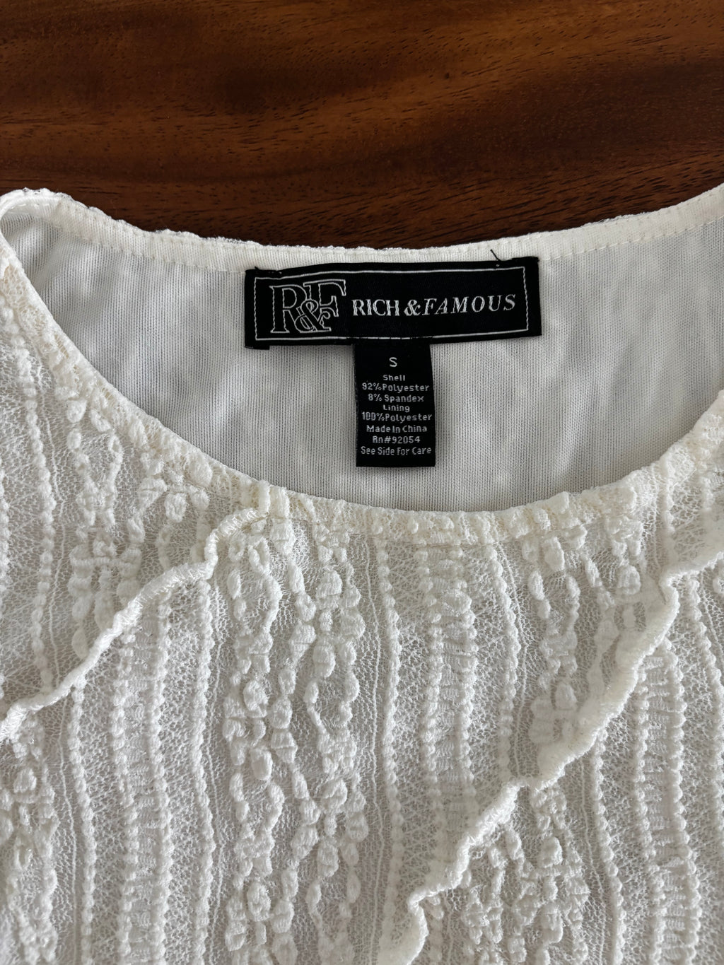 Rich & Famous White Top