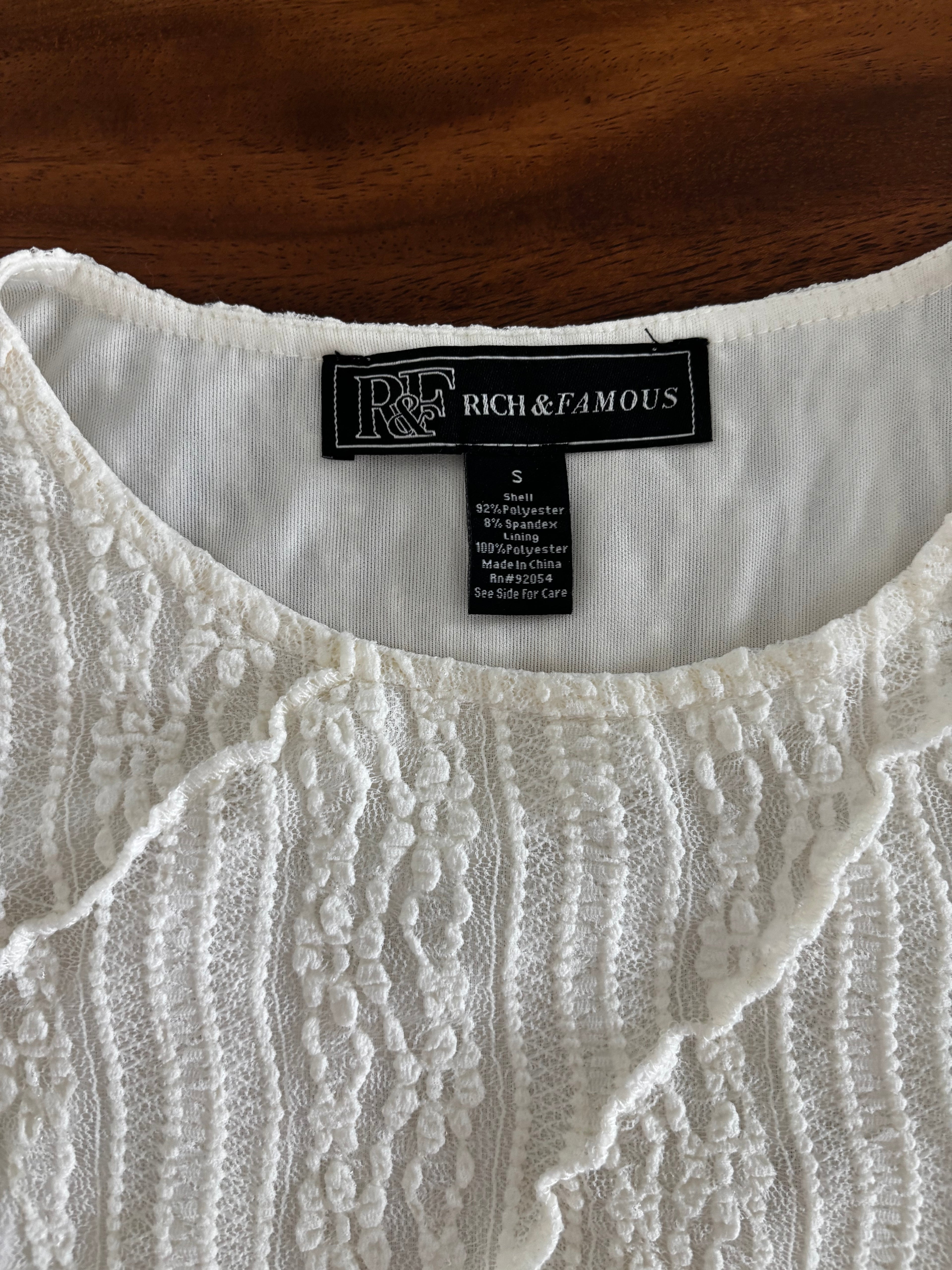Rich & Famous White Top
