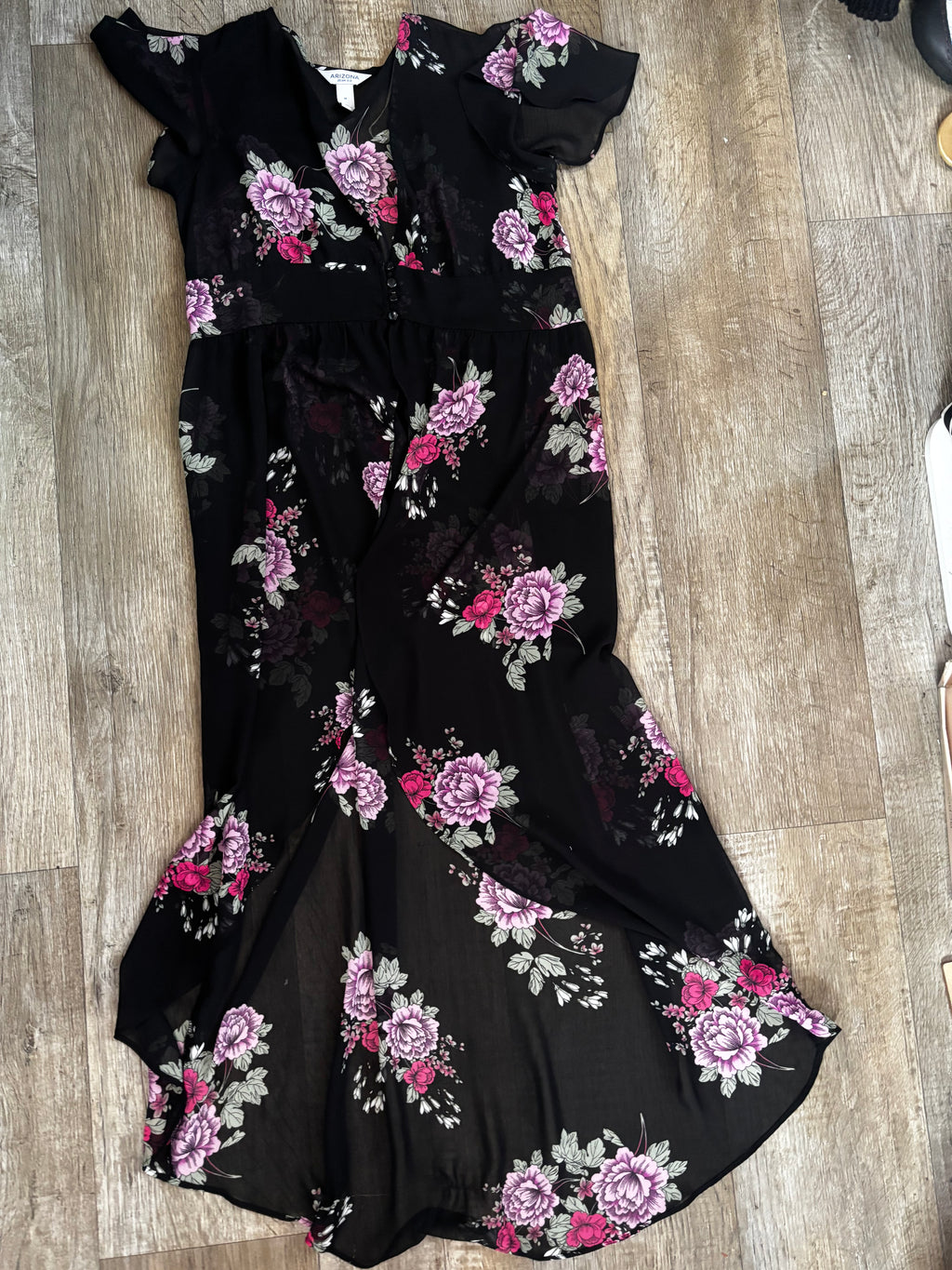 Arizona Black Floral Cover Up