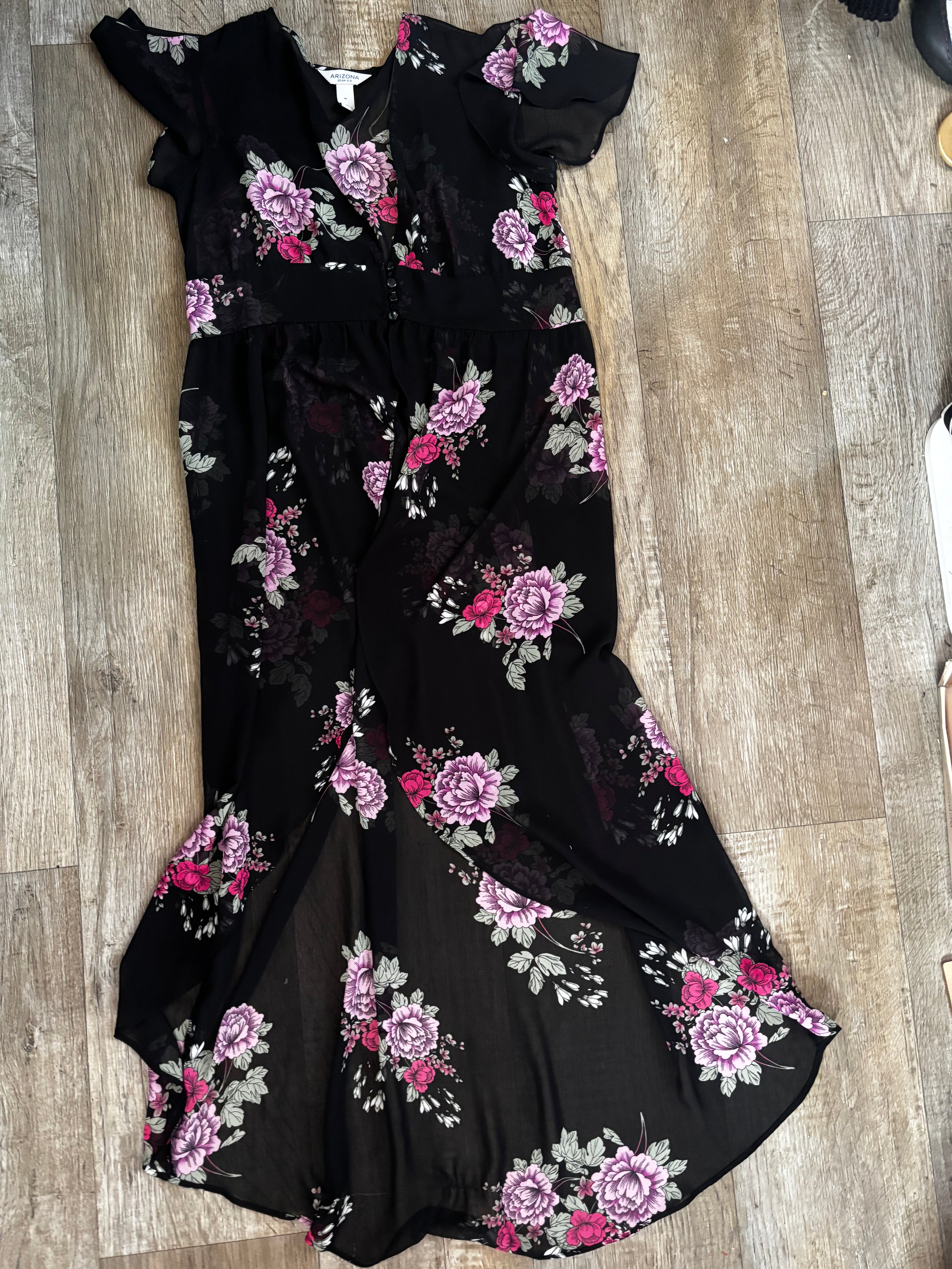 Arizona Black Floral Cover Up