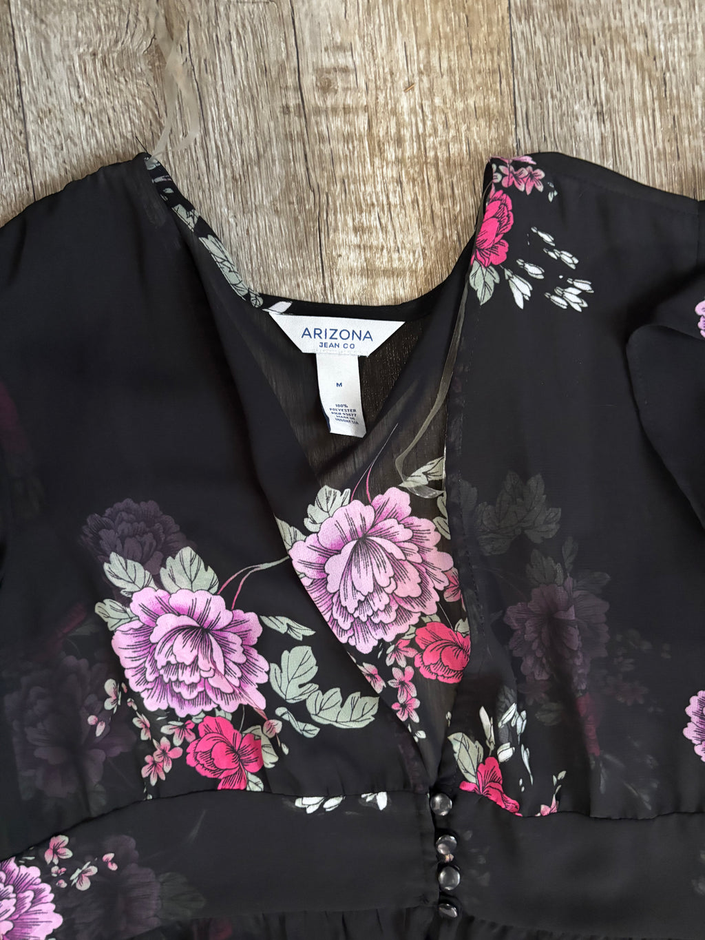 Arizona Black Floral Cover Up