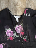Arizona Black Floral Cover Up