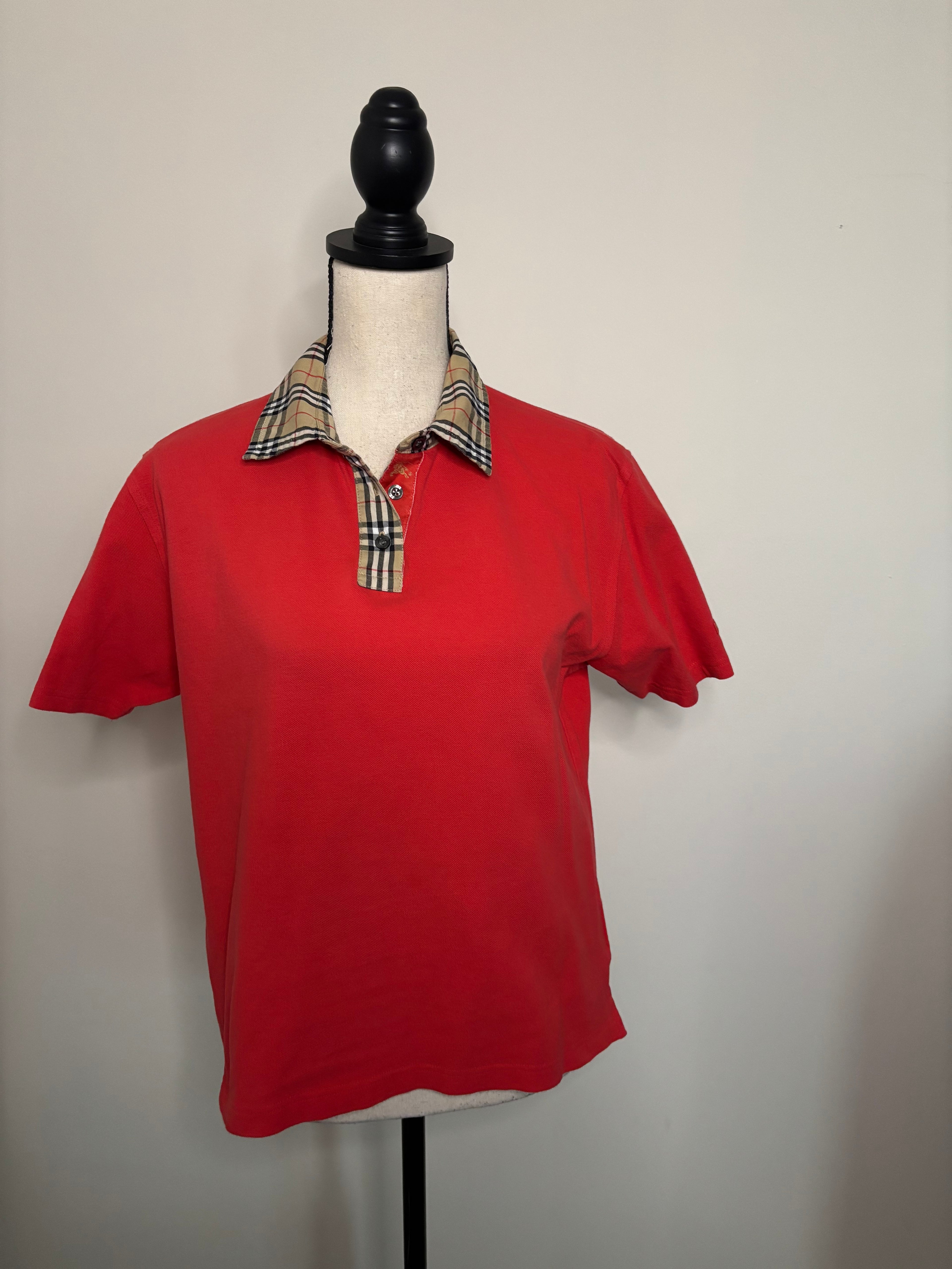 Burberry Check Collar Polo Shirt
