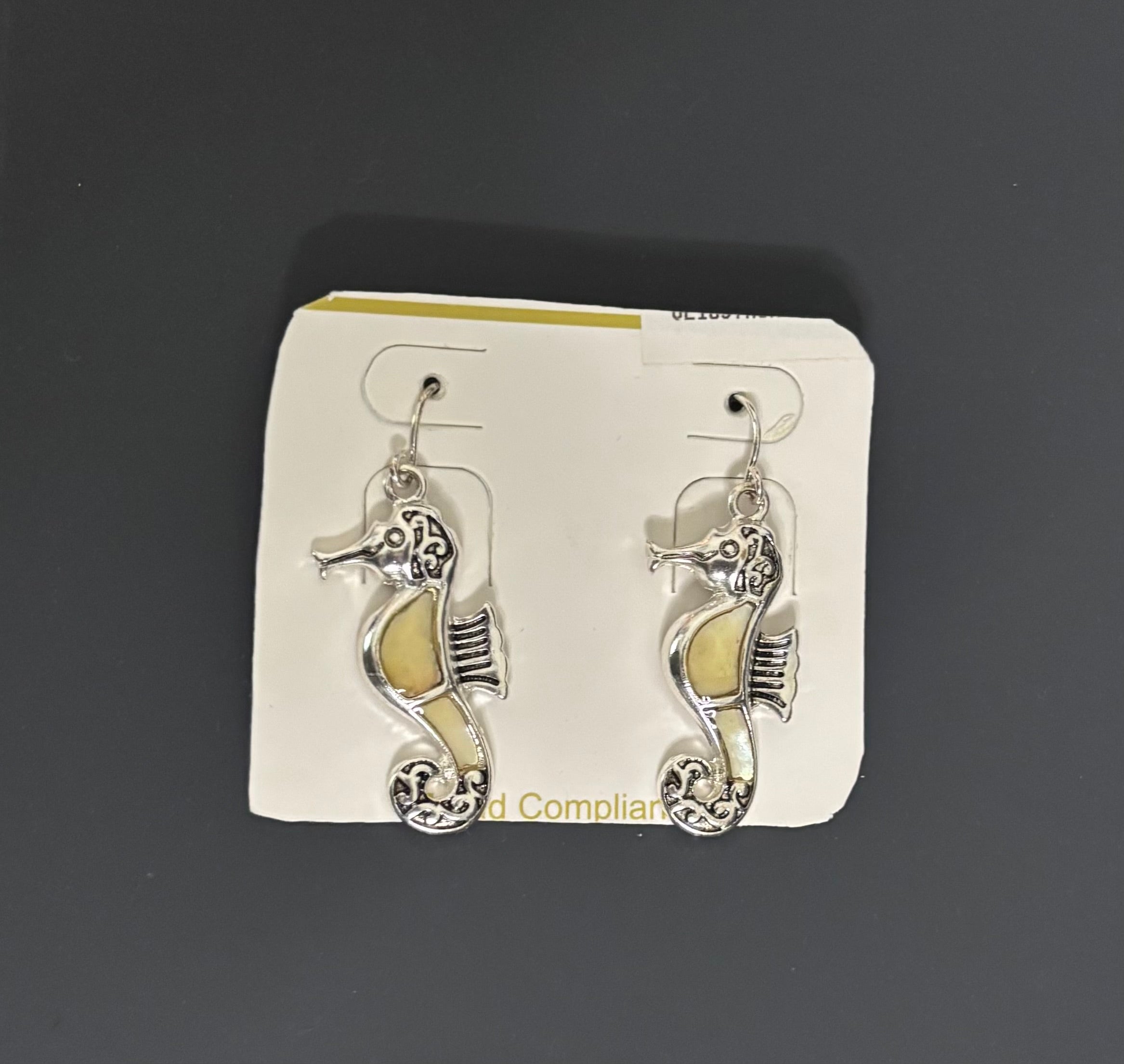 Silver Seahorse Earrings