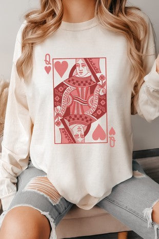 Queen Of Hearts Valentine's Day Long Sleeve Shirt