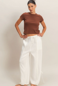 Gauze Drawstring Jogger Pants