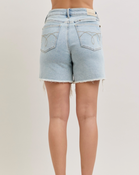 Judy Blue Hw Rigid Magic Dad Short W/ Cell Phone Back Pkt