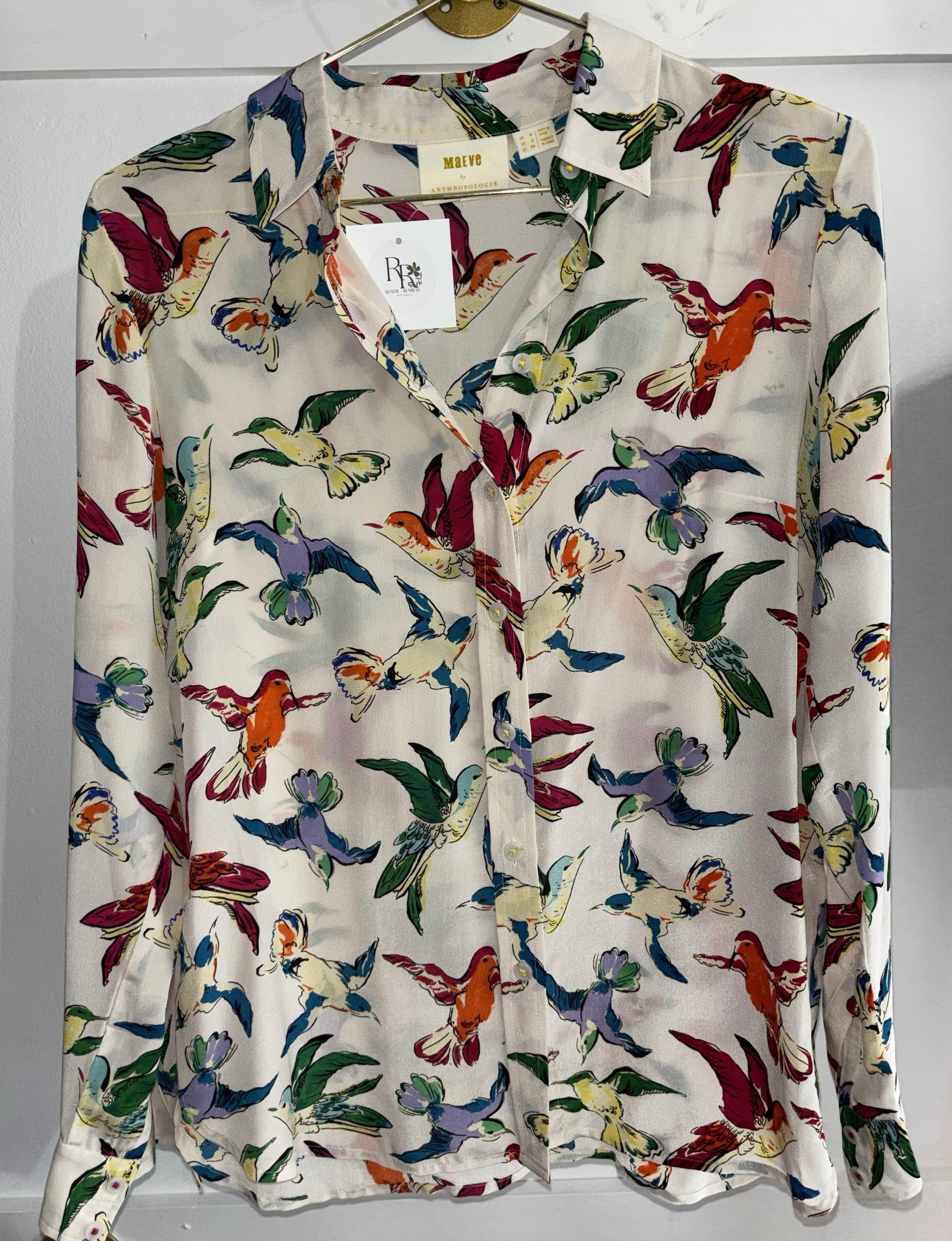Maeve by Anthropologie Bird Shirt